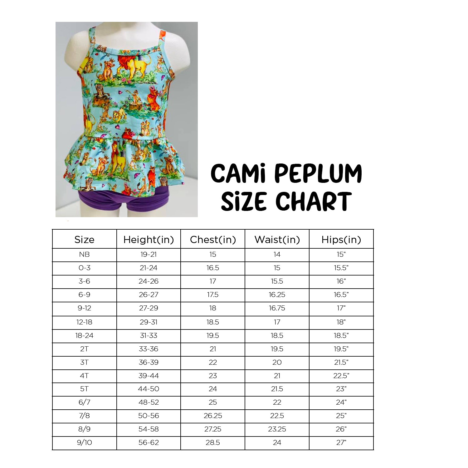 CUSTOM FABRIC - Cami Peplum